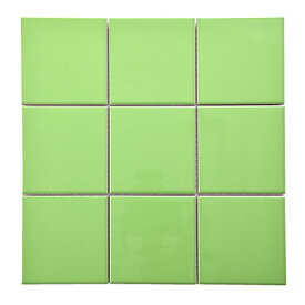 粘着テープ付き モザイクタイル 陶器 30.5×30.5cm 1箱（15枚） 陶磁器 タイルシール 壁 キッチンタイル カフェ 店舗 レストラン リビング 寝室 玄関 テーブル 浴室 洗面台 トイレ DIY 100角 室内 北欧 インテリア