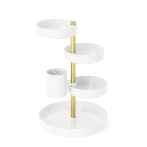 収納ケース Umbra アンブラ ピルエット オーガナイザー 【ラッピング対応】 コスメ収納 メイク用品 化粧品 タワー収納 小物入れ 収納 回転式 シンプル おしゃれ 北欧 インテリア