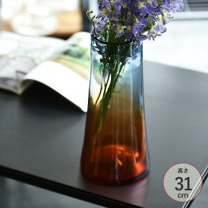 ԕr KX  VG M 31cm 777-745-206 KXԕr J[KX t[x[X vase CeA G  } k KXx[X  u[ uE   XJC [sA