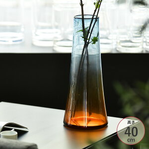 ԕr KX  VG L 40cm 777-746-206 KXԕr J[KX t[x[X vase CeA G  } k KXx[X  u[ uE   XJC [sA