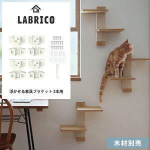 LABRICO ラブリコ 浮かせる家具ブラケット 2本用 FXO-23 DIY キャットステップ キャットタワー 猫用 壁掛け 賃貸 石膏ボード 壁面収納