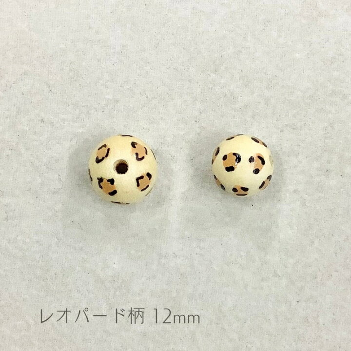 楽天市場】【 ウッド アニマル 柄 ビーズ 丸玉 12mm 2ケ j4 】 木製 