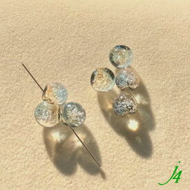 【 バブル 鈴丸 ビーズ トワイライト カラー 6mm 8mm 10mm 12mm （8ヶ〜） j4 】 日本製 アクリル ハンドメイド アクセサリー パーツ 材料 すずまる スズマル ベル ベル型 ボタン プラ プラスチック 夕焼け ニュアンス シャボン 通し穴 クラフト 手作り 手芸 工作 ピアス