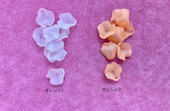 楽天市場 アクリル花びら ｓサイズ 30ヶ オレンジ ビーズショップｊ４