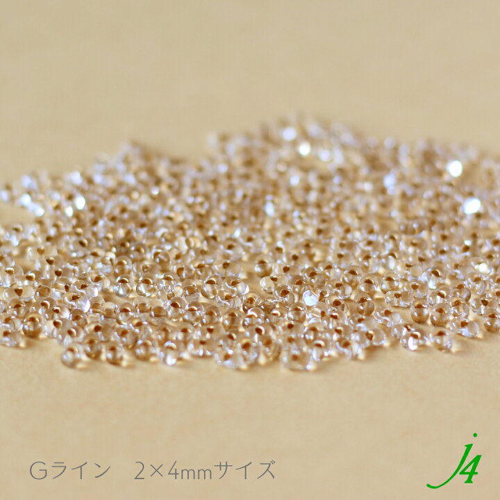 楽天市場】【ガラス ファルファーレビーズ 小 2×4mm Gライン 10g 