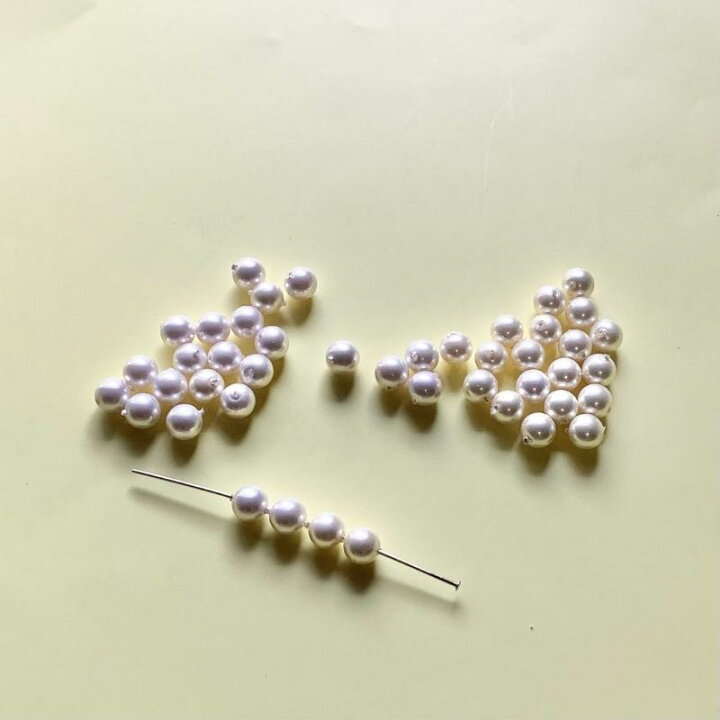 楽天市場】【 オーロラ ガラスパール 丸玉 キスカ 6mm 20cm括り j4 