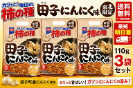 亀田の柿の種 東北限定柿の種 110g×3袋 (田子にんにく味)