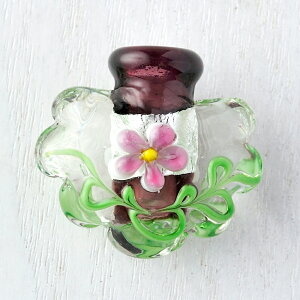 アロマボトル ブロッサム/ボルドー フタ付き サイズ:約27x29x16mm 入数:1 アクセサリーパーツ