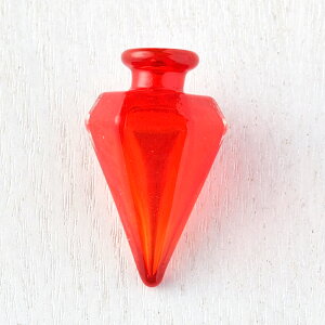 アロマボトル ヘキサゴナル/クリムゾンレッド フタ付き サイズ:約35x21mm 入数:1 アクセサリーパーツ