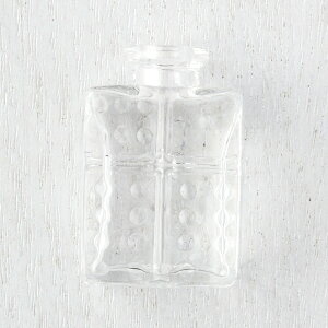 アロマボトル レクタングル&クロス/クリスタル フタ付き サイズ:約33x22x13mm 入数:1 アクセサリーパーツ