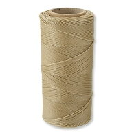 マクラメワックスコード 20m巻/リネン 全3サイズ (Col.No.531)【蝋引き紐/糸/ブラジルLINHASITA社/Micro …