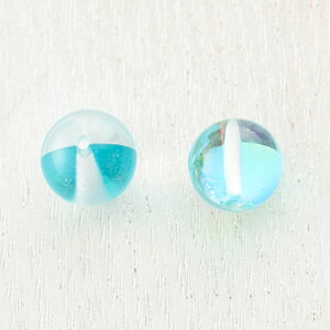天然石/ルナフラッシュ ラウンド アクアマリン 粒売り アクセサリーパーツ