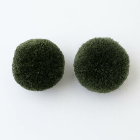 【在庫限り】ポンポン約25mm　モスグリーン