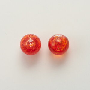 ガラスビーズ/アロマビーズ 水玉 通し穴なし レッド 大【アロマビーズにアロマを注入】【アクセサリーパーツ/ハンドメイド/手芸/ビーズ】
