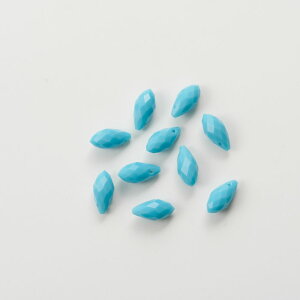 ガラスビーズ カットドロップ 12×6mm アクアブルー 【ビーズ/ガラスビーズ/ドロップビーズ/しずく形】【手芸/手作り/ハンドメイド/アクセサリーパーツ】