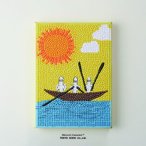 キット/ダイヤモンドフィックス ムーミン「ニョロニョロの夏」【サイズ】2L(12.7×17.8cm)【ダイヤモンドアート/ダイアモンドアート/フレーム付き/初心者/ラインストーン/ラメビーズ/初級/