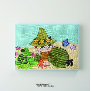 キット/ダイヤモンドフィックス ムーミン「海岸のスナフキン」【サイズ】2L(12.7×17.8cm)【ダイヤモンドアート/ダイアモンドアート/フレーム付き/初心者/ラインストーン/ラメビーズ/初級/