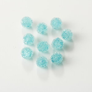 アクリルシュガービーズ キャンディビーズ アクアマリン 6.5mm 10粒【アクリルビーズ/ガラス】【ビーズ/手芸/手作り/ハンドメイド/アクセサリーパーツ】