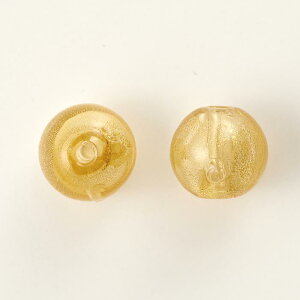 アロマビーズ ラウンド イエロー×金箔【ビーズ/ハンドメイド/手芸/手作り/アクセサリーパーツ】【香るビーズ/アロマ/エッシェンシャルオイル/癒し/パワーストーン/ヒーリング/ブレスレッ