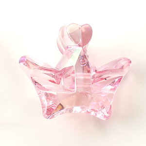 アクリルビーズ/ジュエルクラウン ピンク【ビーズ/ハンドメイド/手芸/手作り/アクセサリーパーツ/可愛い/キラキラ/ヘアゴム/キッズ向けビーズ/子供のヘアゴム/ジュエル】