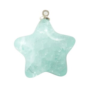 アクリルビーズ/ファンシースター カン付き ミントブルー【ビーズ/ハンドメイド/手芸/手作り/アクセサリーパーツ/可愛い/キラキラ/ヘアゴム/キッズ向けビーズ/子供のヘアゴム/ジュエル】