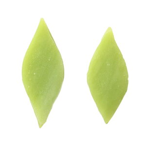 ガラスパーツ リーフ3.8cm ライトグリーン【ガラスモザイクアート・モザイクアート・モザイク・モザイクタイル・タイルアート・葉】