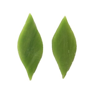 ガラスパーツ リーフ3.8cm グリーン【ガラスモザイクアート・モザイクアート・モザイク・モザイクタイル・タイルアート・葉】