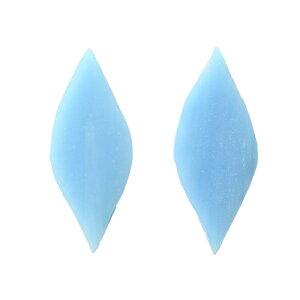 ガラスパーツ リーフ3.8cm パステルブルー【ガラスモザイクアート・モザイクアート・モザイク・モザイクタイル・タイルアート・葉】