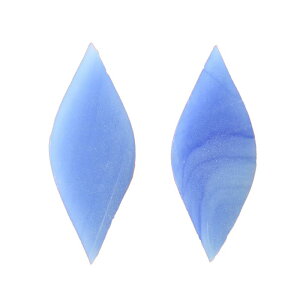 ガラスパーツ リーフ3.8cm スカイブルー【ガラスモザイクアート・モザイクアート・モザイク・モザイクタイル・タイルアート・葉】