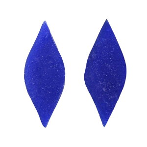 ガラスパーツ リーフ3.8cm ブルー【ガラスモザイクアート・モザイクアート・モザイク・モザイクタイル・タイルアート・葉】