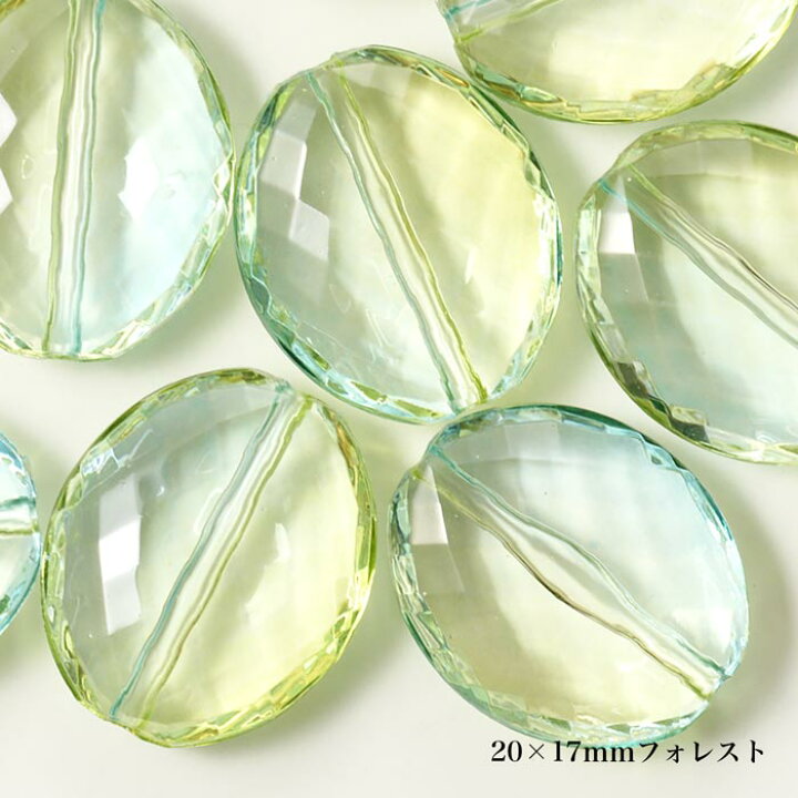 楽天市場】日本製アクリルヴィトライユビーズ カットオーバル 20×17mm  