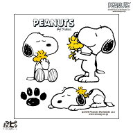 おしピタ PEANUTS 「スヌーピー＆ウッドストック」【アイロンで貼る 熱転写シート 布用転写シート イラス…