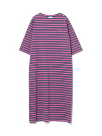 【SALE／40%OFF】【別注】LACOSTE / ボーダー ハーフスリーブ ドレス BEAMS BOY ビームス アウトレット ワンピース・ドレス ワンピース ベージュ ブルー【RBA_E】【送料無料】[Rakuten Fashion]