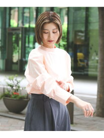 【SALE／70%OFF】スタンドカラー シャツ Demi-Luxe BEAMS ビームス アウトレット トップス シャツ・ブラウス ピンク ホワイト【RBA_E】【送料無料】[Rakuten Fashion]