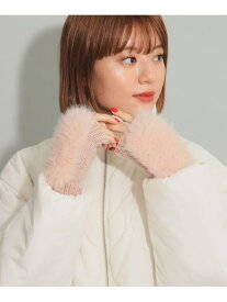 【SALE／60%OFF】フェイクファー アームウォーマー Ray BEAMS ビームス アウトレット ファッション雑貨 手袋 ピンク ベージュ【RBA_E】[Rakuten Fashion]