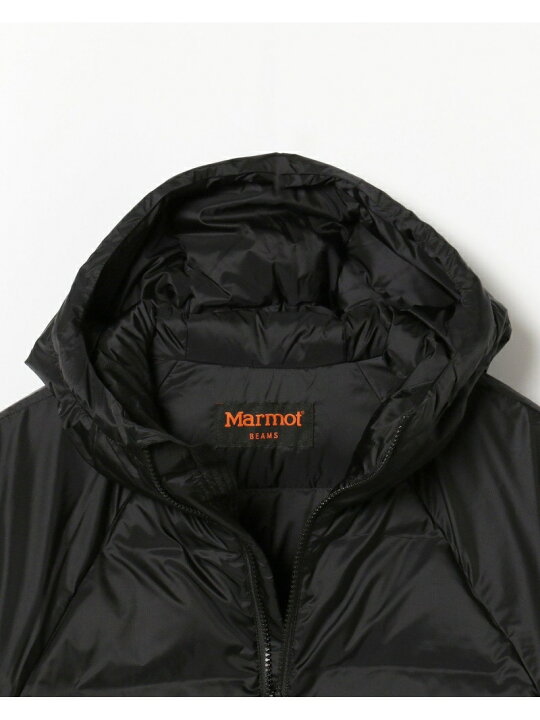 ビームス✖️marmotコラボ フード付きブラックポンチョダウン （楽天 