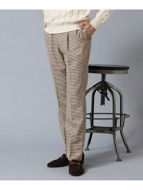 【SALE／50%OFF】BEAMS F / CAMPORE ウール ガンクラブチェック 2プリーツ サイドアジャスター ワイドスラックス BEAMS F ビームス アウトレット パンツ その他のパンツ ブラウン【RBA_E】【送料無料】[Rakuten Fashion]