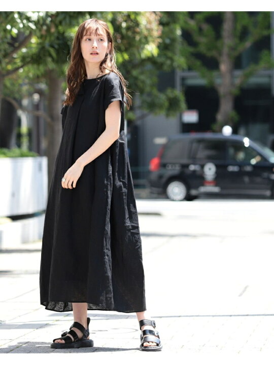 楽天市場 Sale 60 Off Ray Beams 麻 バックタック フレアスリーブ ワンピース Ray Beams ビームス アウトレット ワンピース ロングワンピース マキシワンピース ブルー ブラック イエロー Rba E 送料無料 Rakuten Fashion Beams Outlet