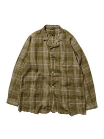 4ボタン メッシュ チェック カフス ジャケット BEAMS PLUS ビームス アウトレット ジャケット・アウター テーラードジャケット・ブレザー グリーン ネイビー【送料無料】[Rakuten Fashion]