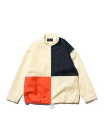 【SALE／70%OFF】Boat Jacket Panel Nylon Oxford BEAMS PLUS ビームス アウトレット ジャケット・アウター ブルゾン・ジャンパー オレンジ ネイビー【RBA_E】【送料無料】[Rakuten Fashion]
