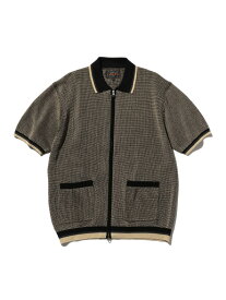 【SALE／50%OFF】ジップ ニット ポロシャツ BEAMS PLUS ビームス アウトレット トップス ポロシャツ オレンジ ベージュ ブラック【RBA_E】【送料無料】[Rakuten Fashion]