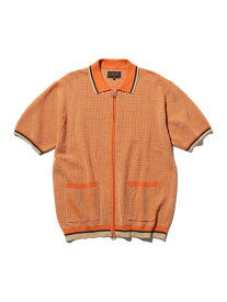 【SALE／60%OFF】ジップ ニット ポロシャツ BEAMS PLUS ビームス アウトレット トップス ポロシャツ オレンジ ベージュ ブラック【RBA_E】【送料無料】[Rakuten Fashion]