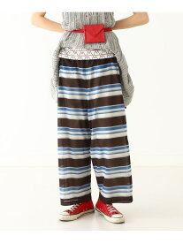 【SALE／50%OFF】maturely / Sheer Border Easy Pants BEAMS BOY ビームス アウトレット パンツ その他のパンツ ブラウン ブルー【RBA_E】【送料無料】[Rakuten Fashion]