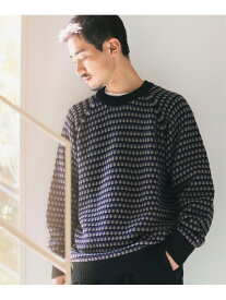 【SALE／70%OFF】ボーダー ビッグシルエット クルーネック ニット B:MING by BEAMS ビームス アウトレット トップス ニット ブラック ベージュ【RBA_E】[Rakuten Fashion]