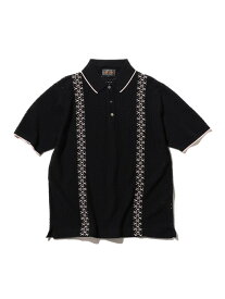 【SALE／40%OFF】ストライプ メッシュ ニット ポロシャツ BEAMS PLUS ビームス アウトレット トップス ポロシャツ ホワイト イエロー ブラック【RBA_E】【送料無料】[Rakuten Fashion]