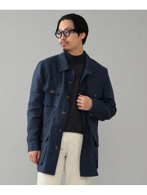 【SALE／50%OFF】CORDINGS / 別注 リネン サファリジャケット BEAMS F ビームス アウトレット ジャケット・アウター ブルゾン・ジャンパー ネイビー ブラック【RBA_E】【送料無料】[Rakuten Fashion]