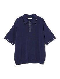 【SALE／50%OFF】12ゲージ ステッチ ニット ポロ B:MING by BEAMS ビームス アウトレット トップス ポロシャツ ブラウン ネイビー【RBA_E】【送料無料】[Rakuten Fashion]