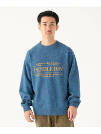 【SALE／70%OFF】【別注】PENDLETON / ロゴ クルーネック ニット B:MING by BEAMS ビームス アウトレット トップス ニット ネイビー ブラック ベージュ【RBA_E】【送料無料】[Rakuten Fashion]