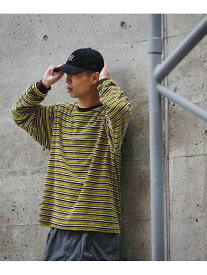 【SALE／40%OFF】BEAMS / ベロア ボーダー イージー Tシャツ BEAMS MEN ビームス アウトレット トップス カットソー・Tシャツ グリーン ブラック ブラウン【RBA_E】【送料無料】[Rakuten Fashion]