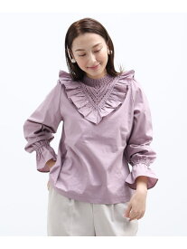 【SALE／50%OFF】フリル ブラウス BEAMS HEART WOMEN ビームス アウトレット トップス シャツ・ブラウス パープル ホワイト ブラック【RBA_E】[Rakuten Fashion]